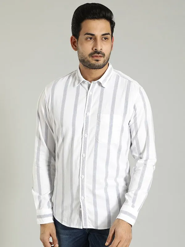 Men Striped Full Sleeve Cotton Shirt