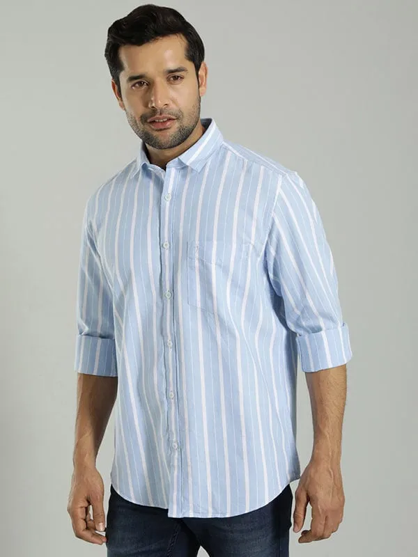 Men Striped Full Sleeve Cotton Shirt