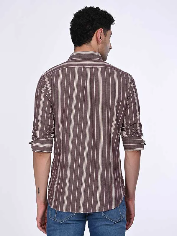 Men Striped Full Sleeve Cotton Shirt