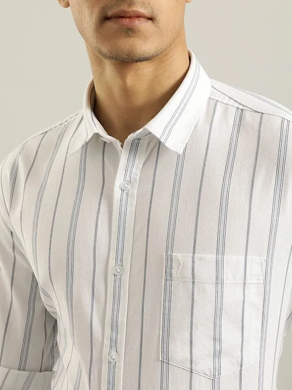 Men Striped Full Sleeve Cotton Shirt