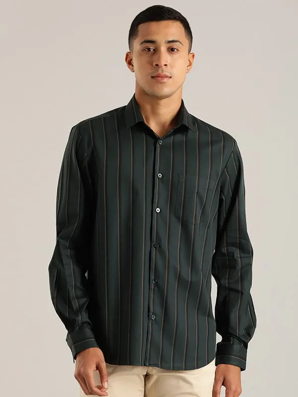 Men Striped Full Sleeve Cotton Shirt