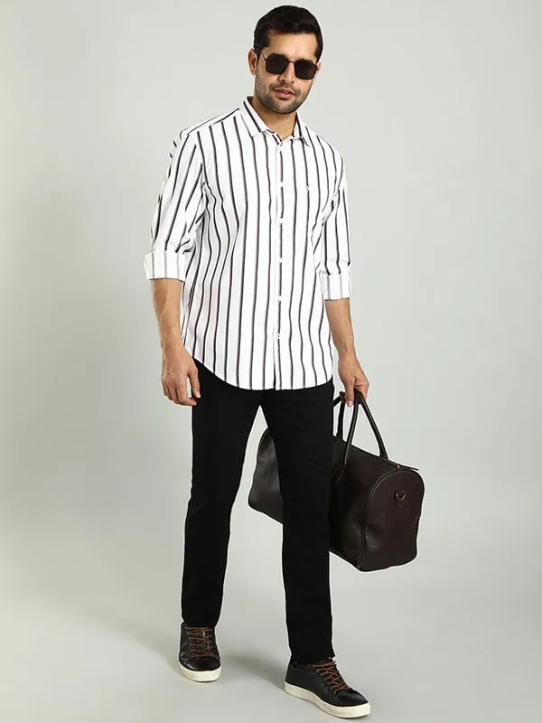 Men Striped Full Sleeve Cotton Shirt