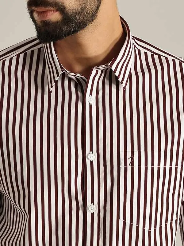 Men Striped Full Sleeve Cotton Shirt