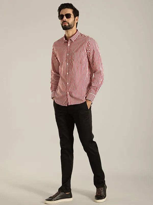 Men Striped Full Sleeve Cotton Shirt