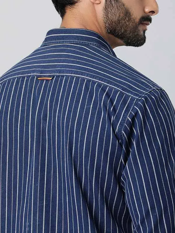 Men Striped Full Sleeve Cotton Shirt