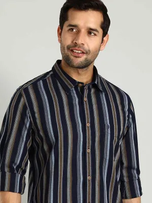 Men Striped Full Sleeve Cotton Shirt