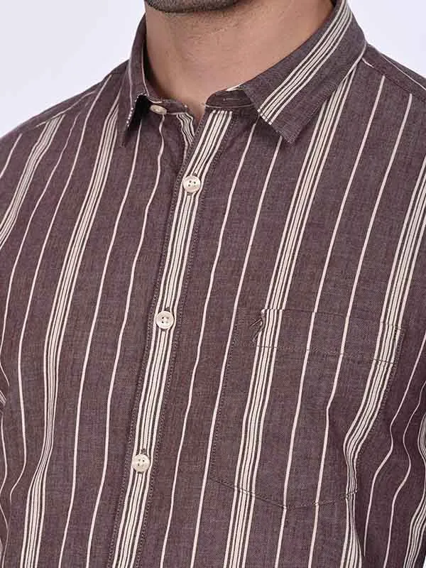 Men Striped Full Sleeve Cotton Shirt