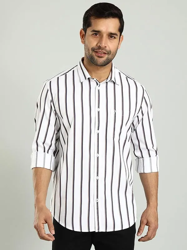 Men Striped Full Sleeve Cotton Shirt