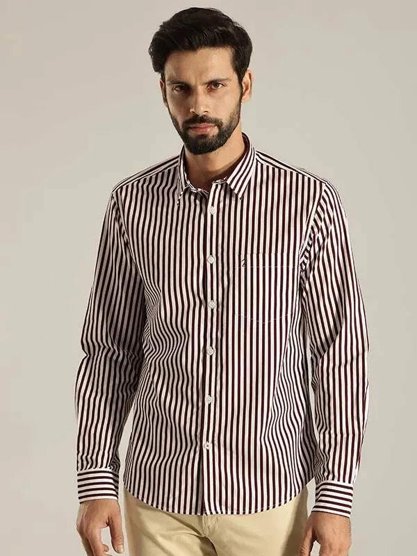 Men Striped Full Sleeve Cotton Shirt