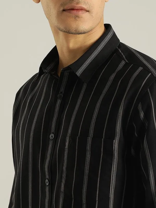 Men Striped Full Sleeve Cotton Shirt