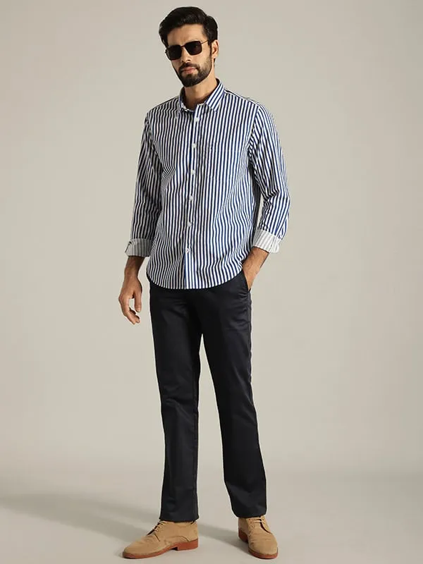 Men Striped Full Sleeve Cotton Shirt