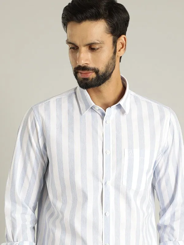 Men Striped Full Sleeve Cotton Shirt