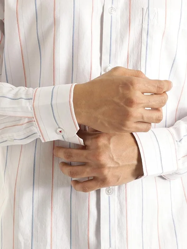 Men Striped Full Sleeve Cotton Shirt