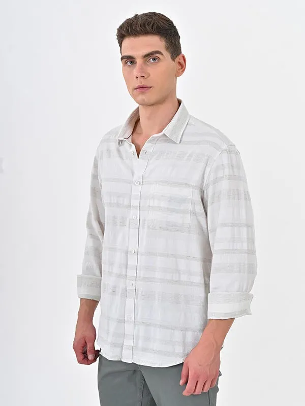 Men Striped Full Sleeve Cotton Shirt