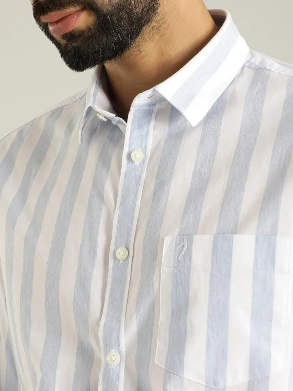 Men Striped Full Sleeve Cotton Shirt