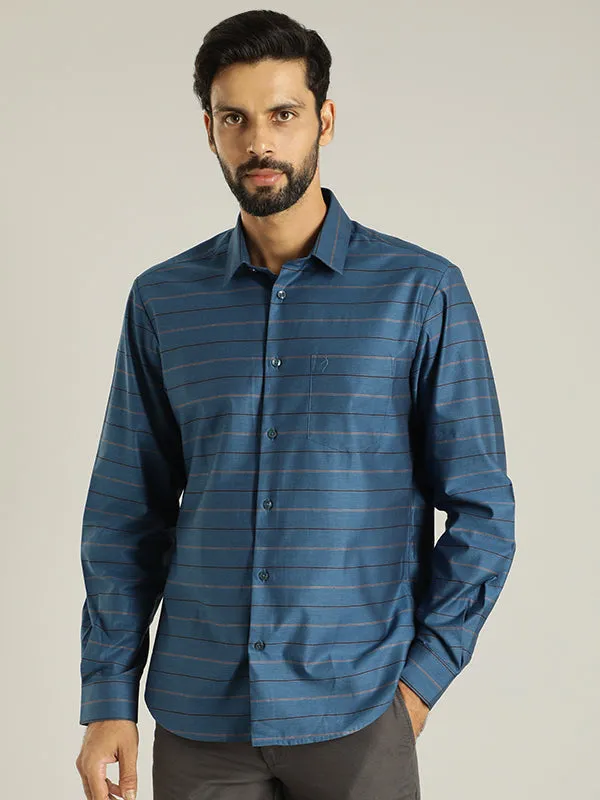 Men Striped Full Sleeve Cotton Shirt
