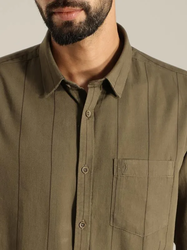 Men Striped Full Sleeve Cotton Shirt