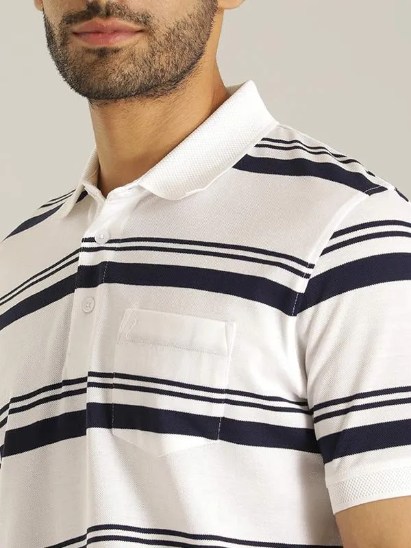 Men Striped Polo T-Shirt