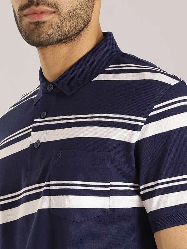 Men Striped Polo T-Shirt