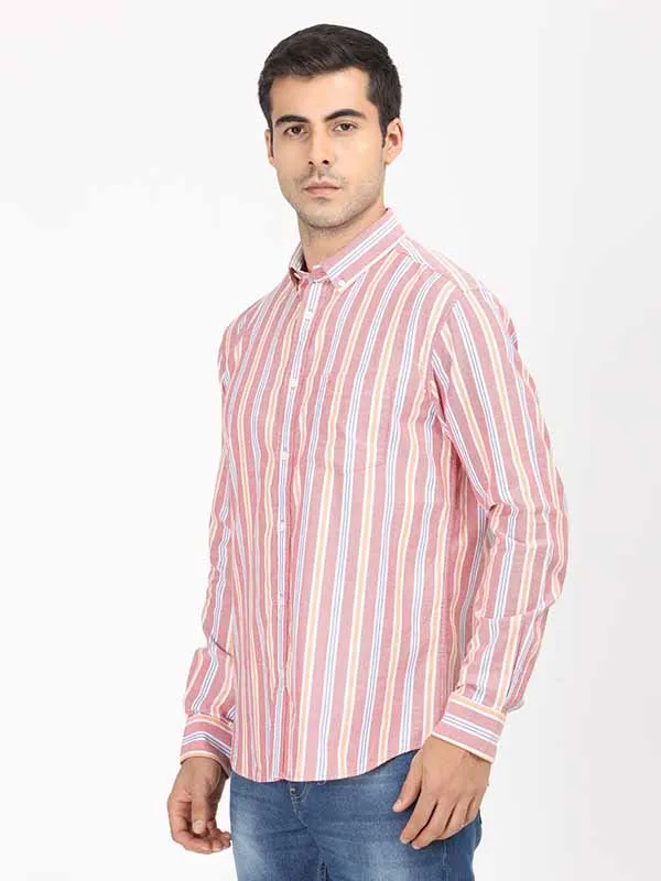 Men Stripes Full Sleeve Cotton Shirt