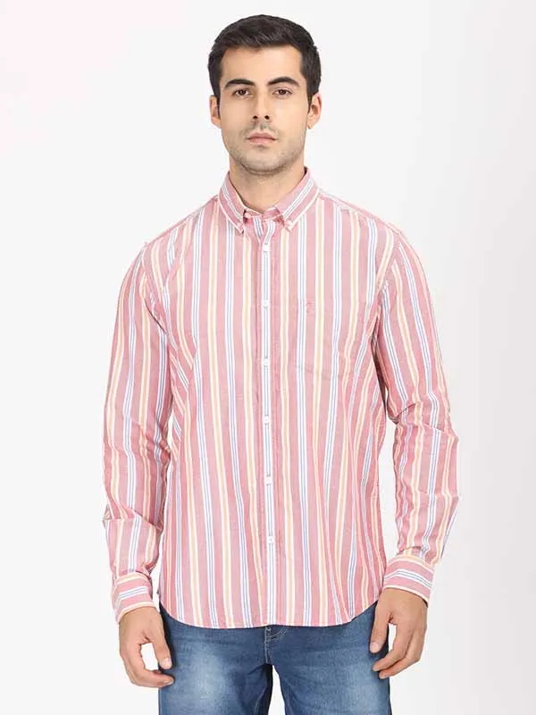 Men Stripes Full Sleeve Cotton Shirt