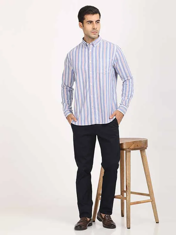 Men Stripes Full Sleeve Cotton Shirt