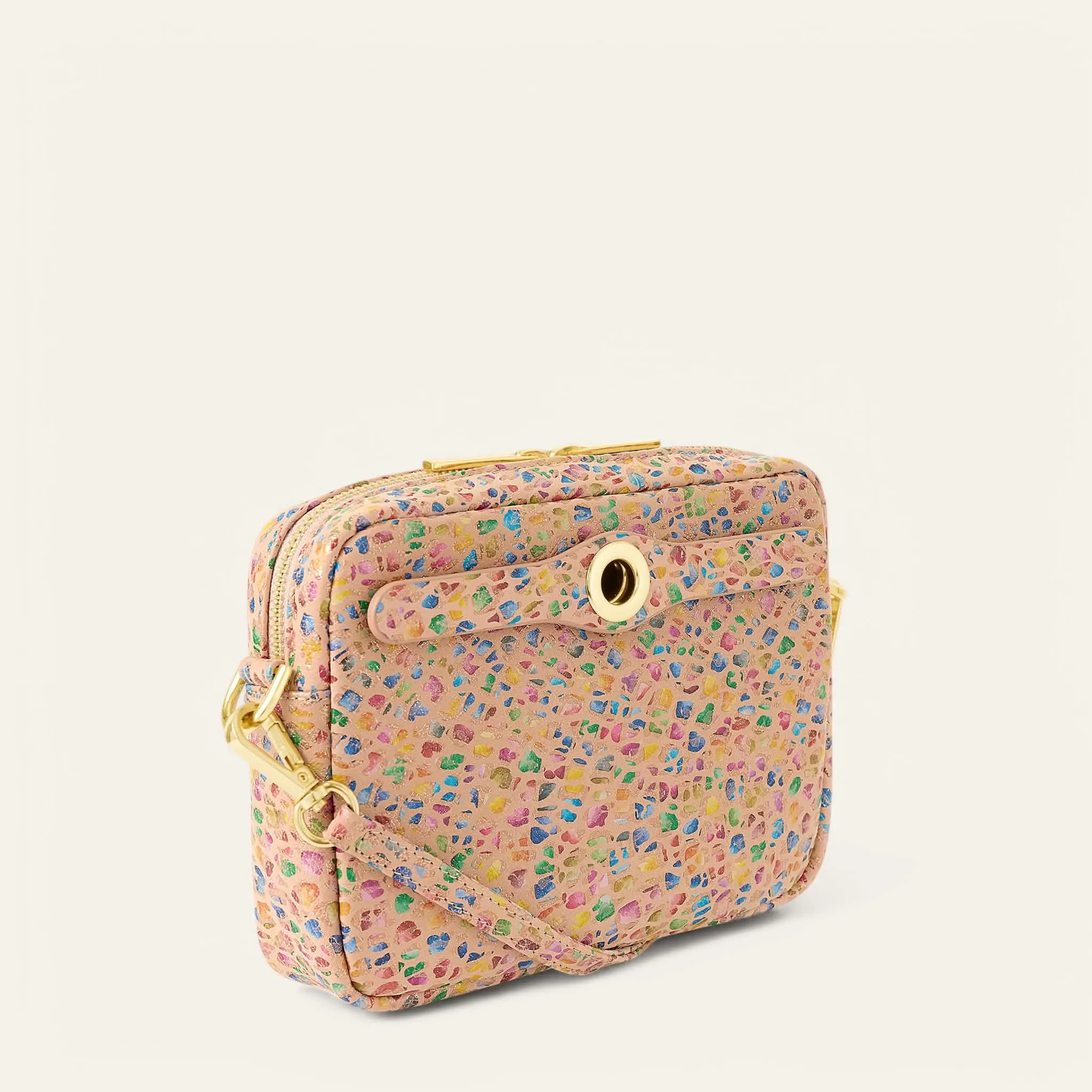 Millie Crossbody | Confetti with Gold hardware