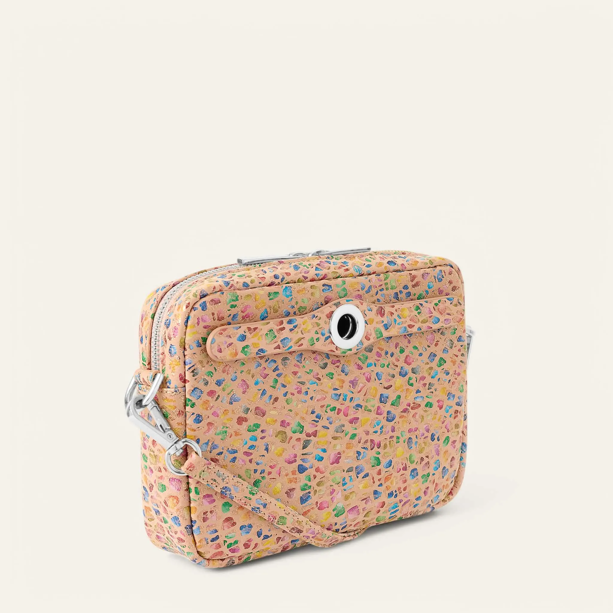 Millie Crossbody | Confetti with Silver hardware