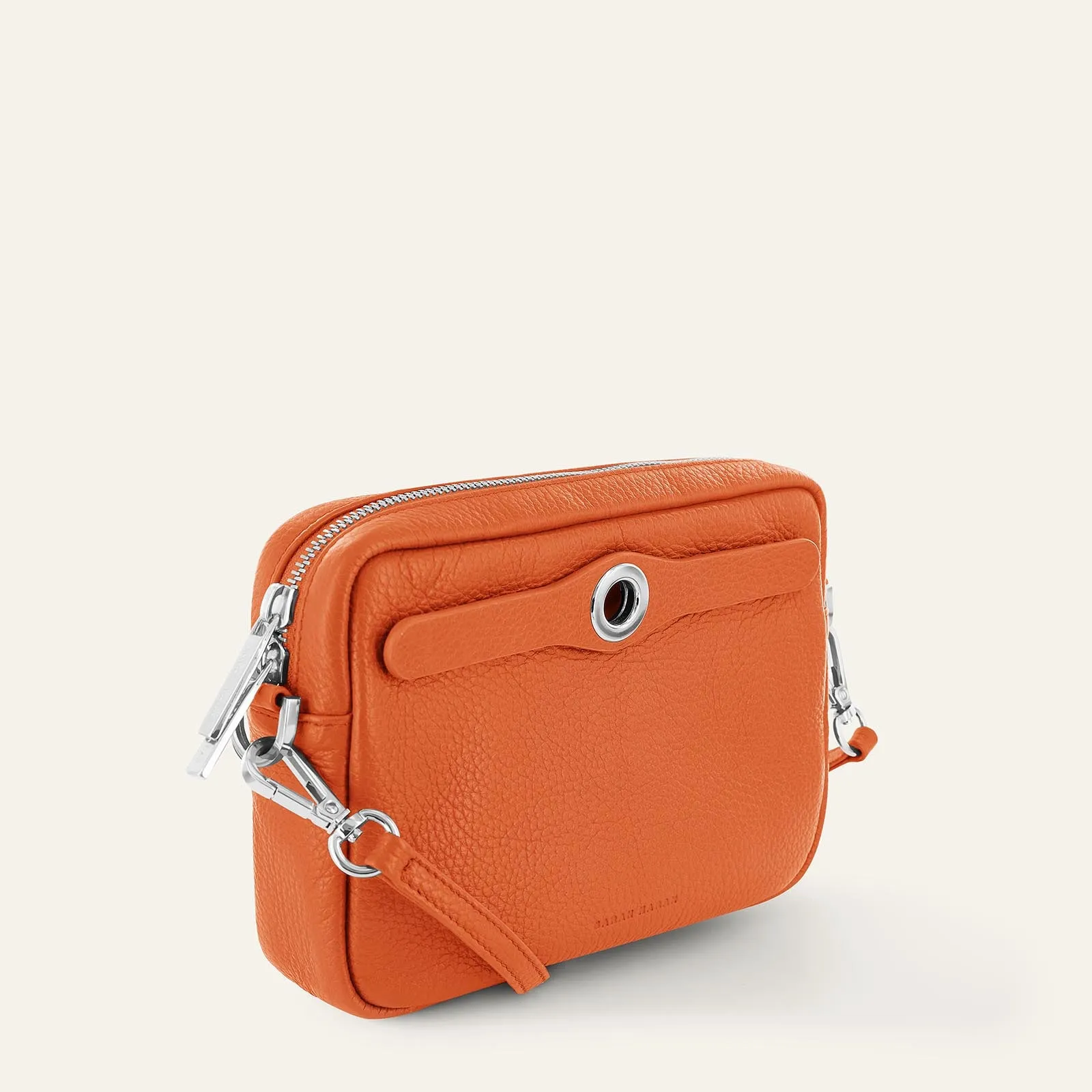 Millie Crossbody | Tangerine with Silver hardware