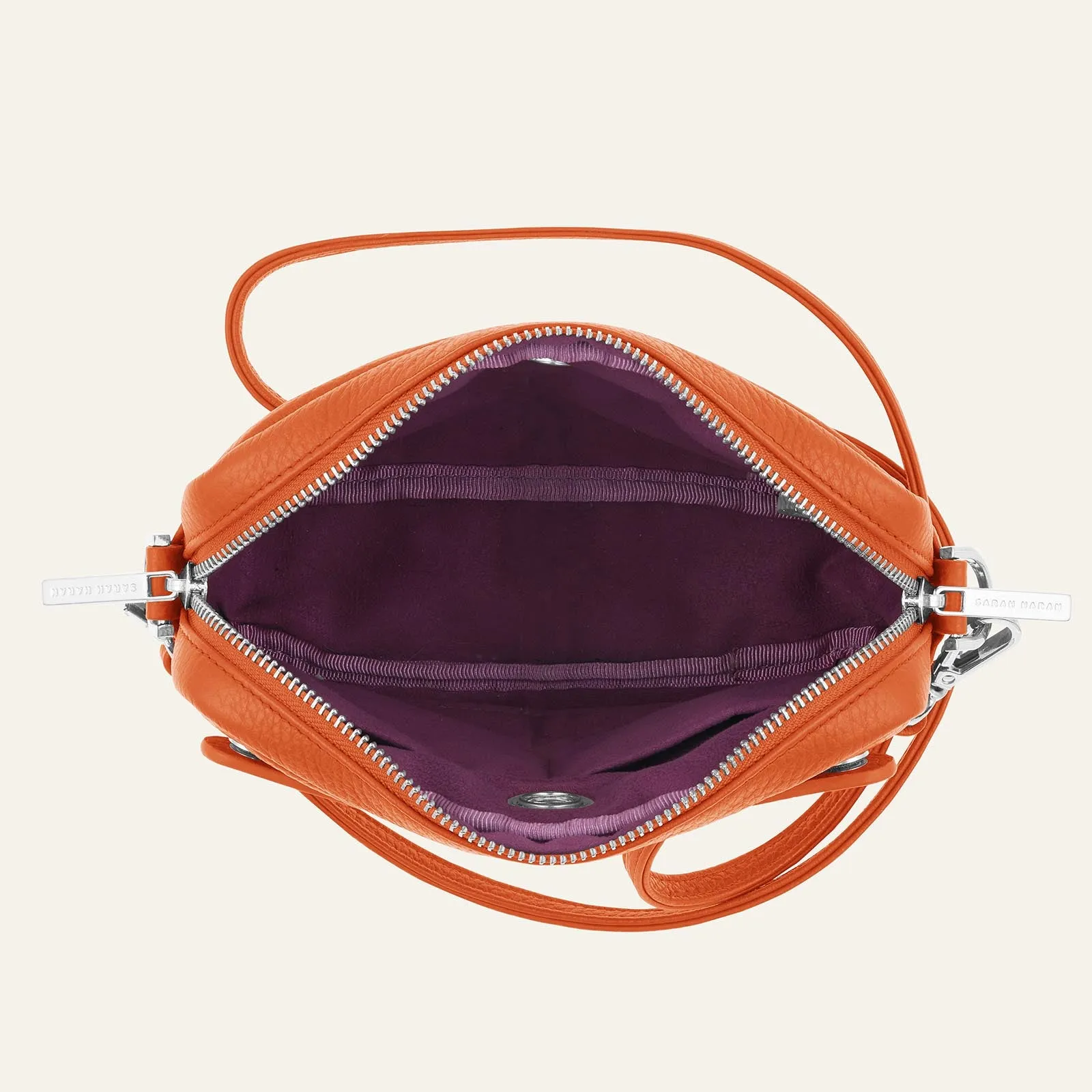 Millie Crossbody | Tangerine with Silver hardware