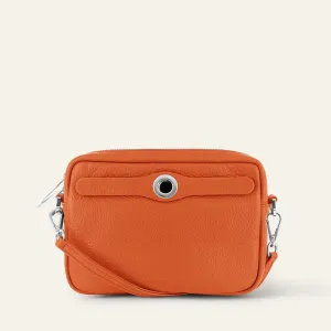 Millie Crossbody | Tangerine with Silver hardware