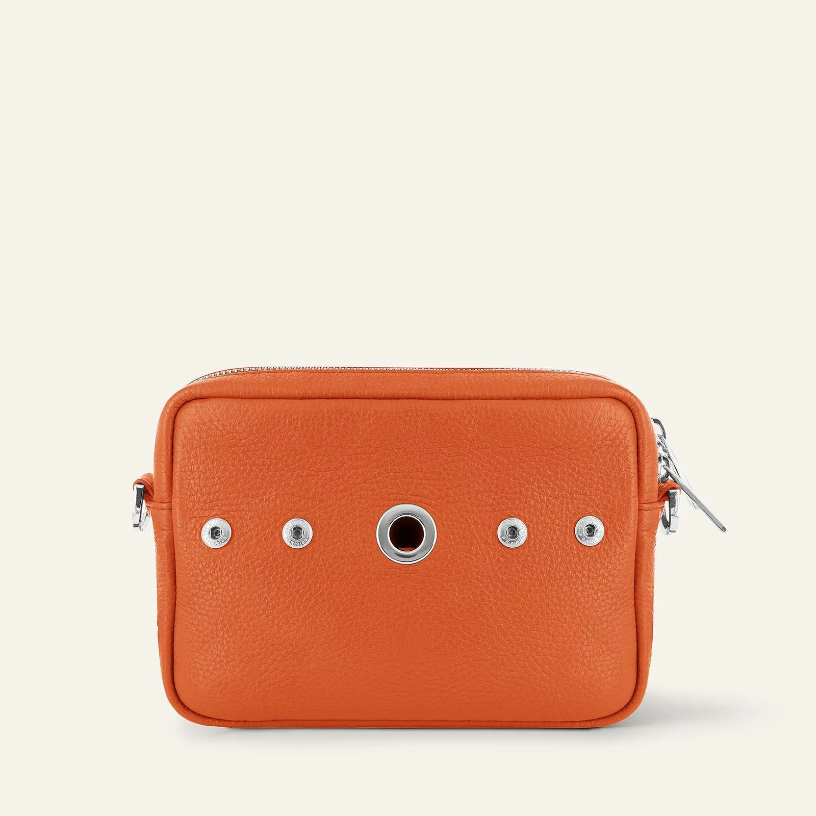 Millie Crossbody | Tangerine with Silver hardware