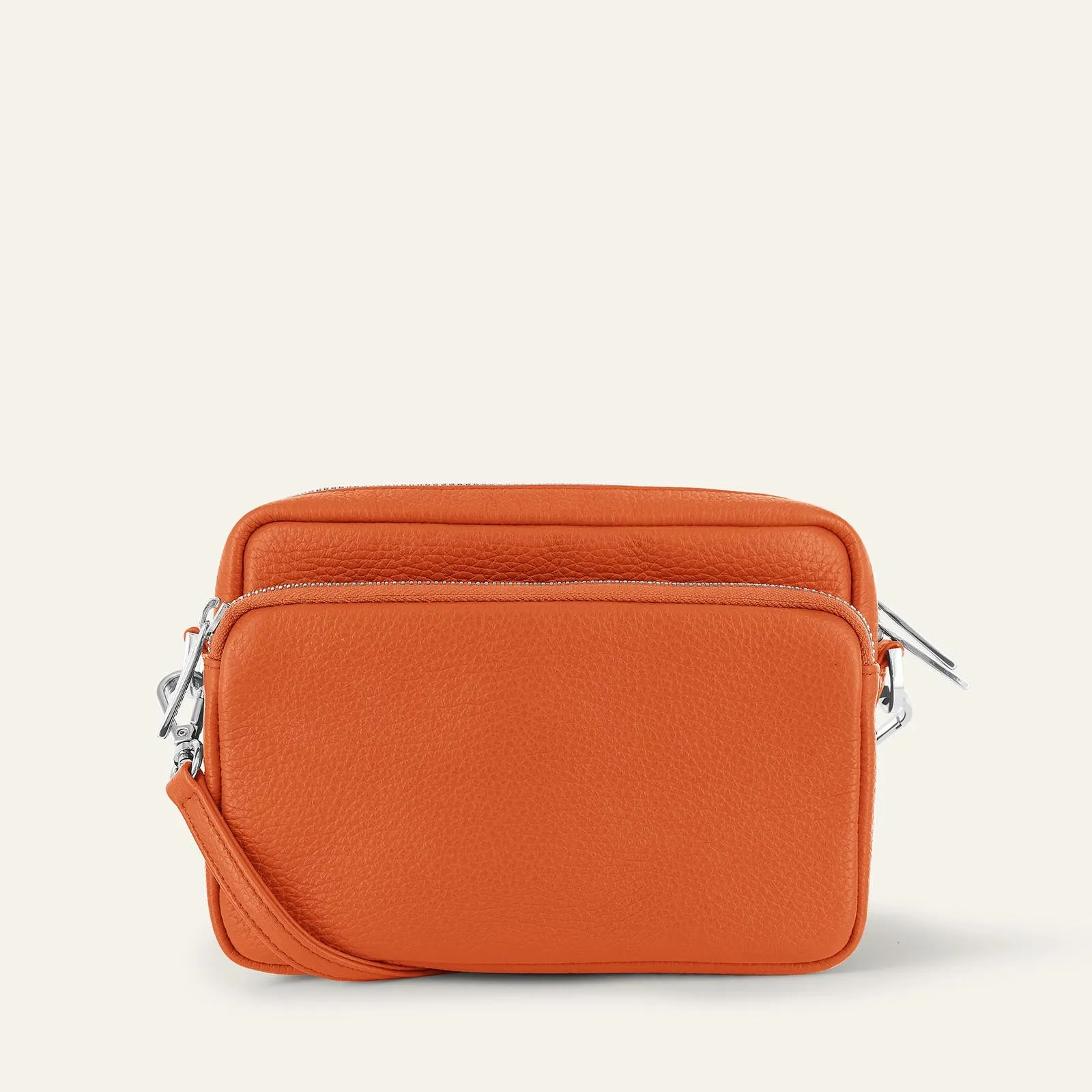 Millie Crossbody | Tangerine with Silver hardware