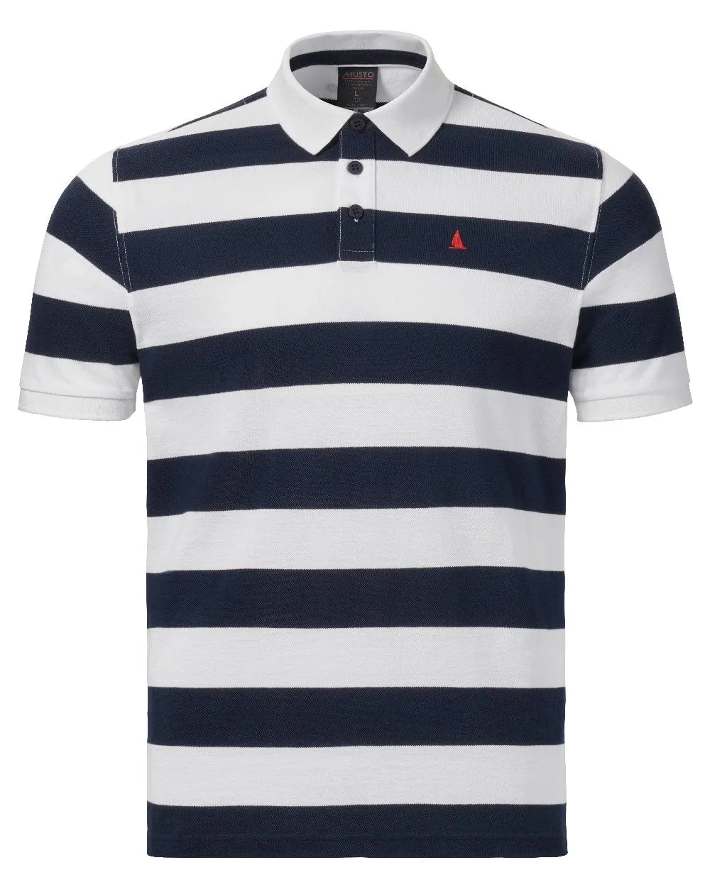 Musto Mens Original Striped Short Sleeve Polo Shirt