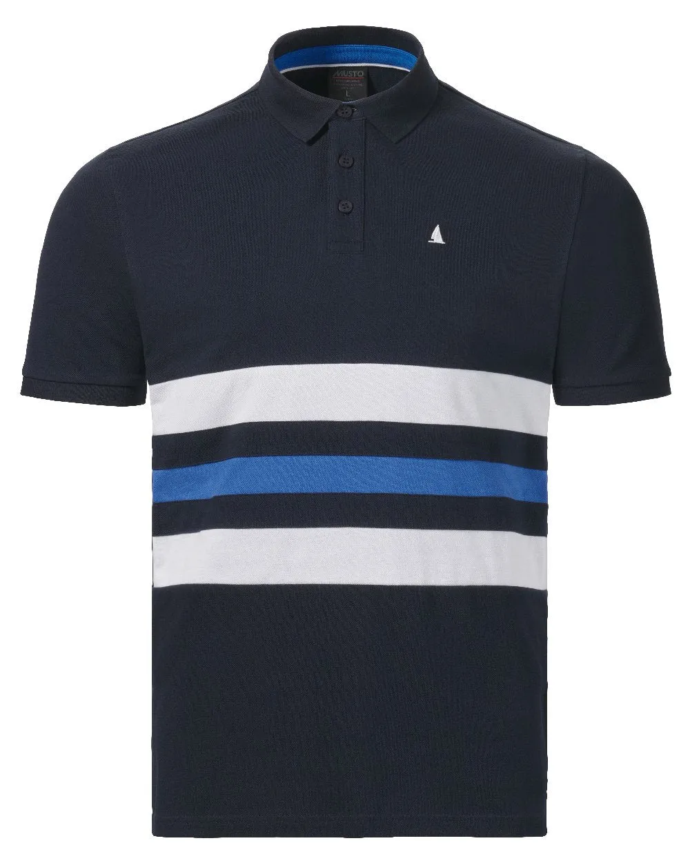 Musto Mens Original Striped Short Sleeve Polo Shirt