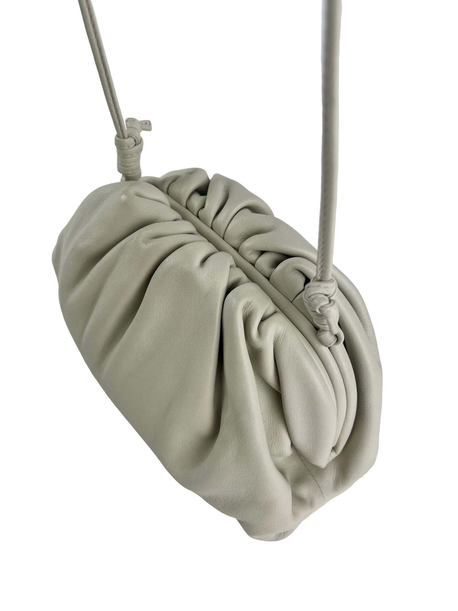 PART PAYMENT ONLY - Bottega Vendetta Off White Leather Pouch Crossbody