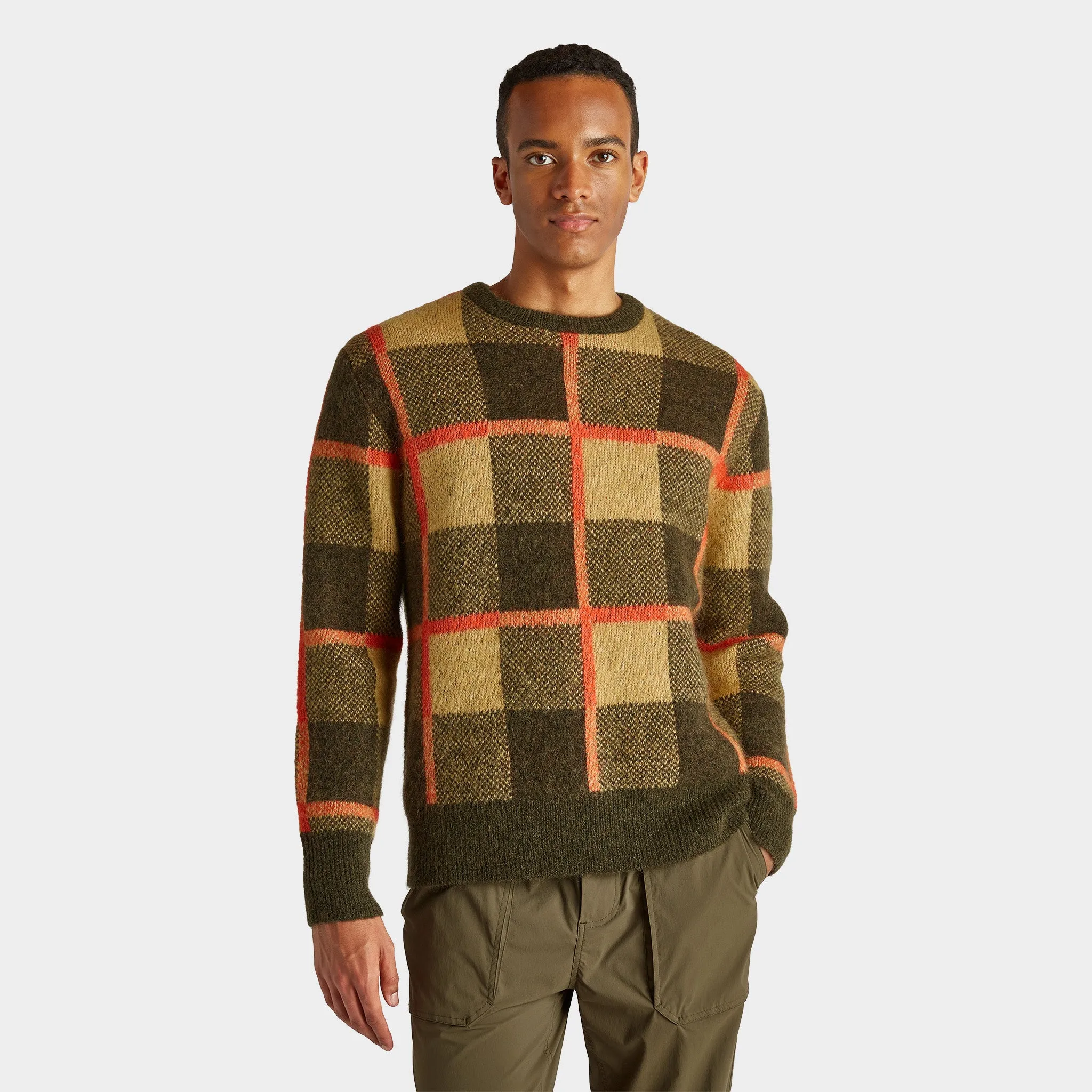 Plaid Mohair Sweater