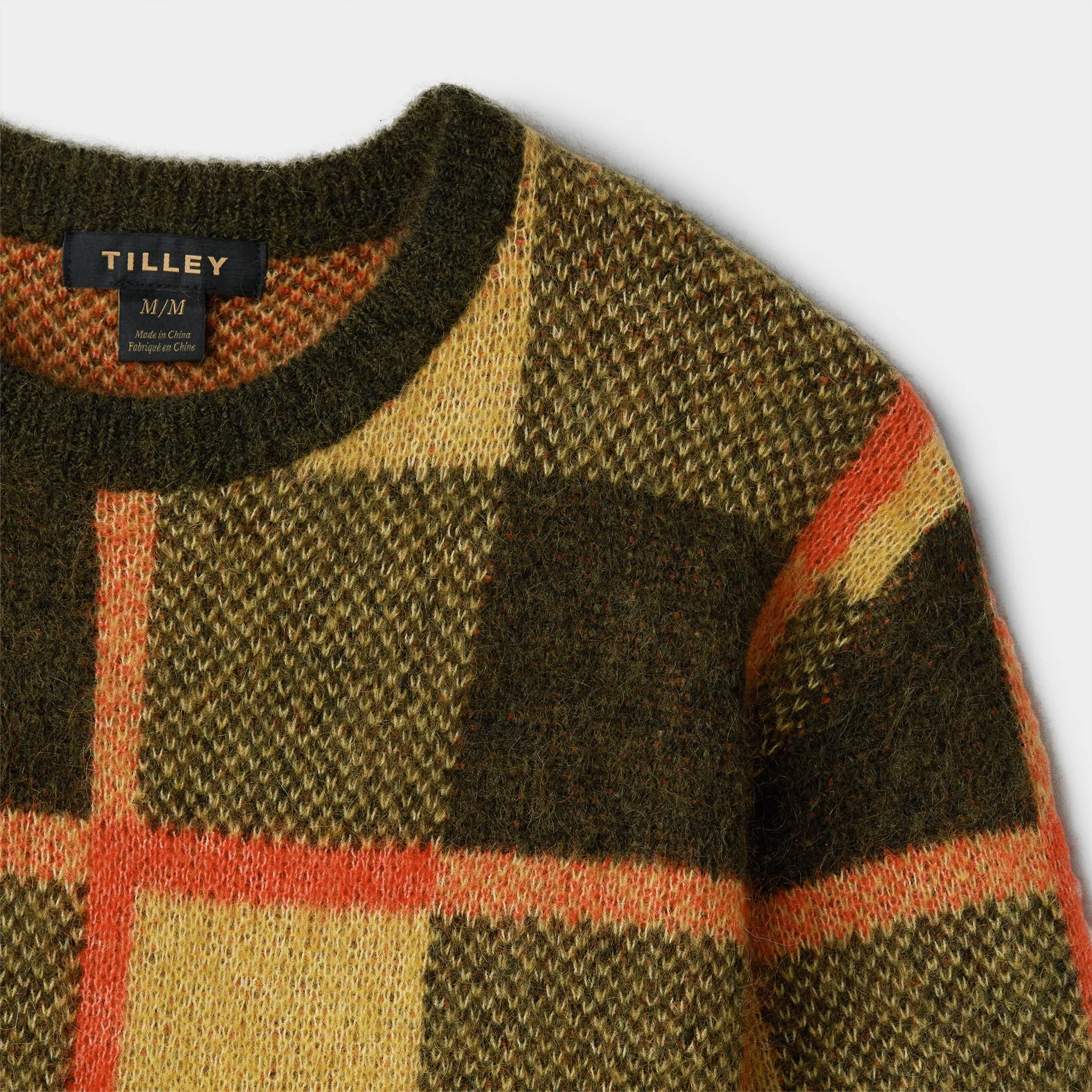 Plaid Mohair Sweater
