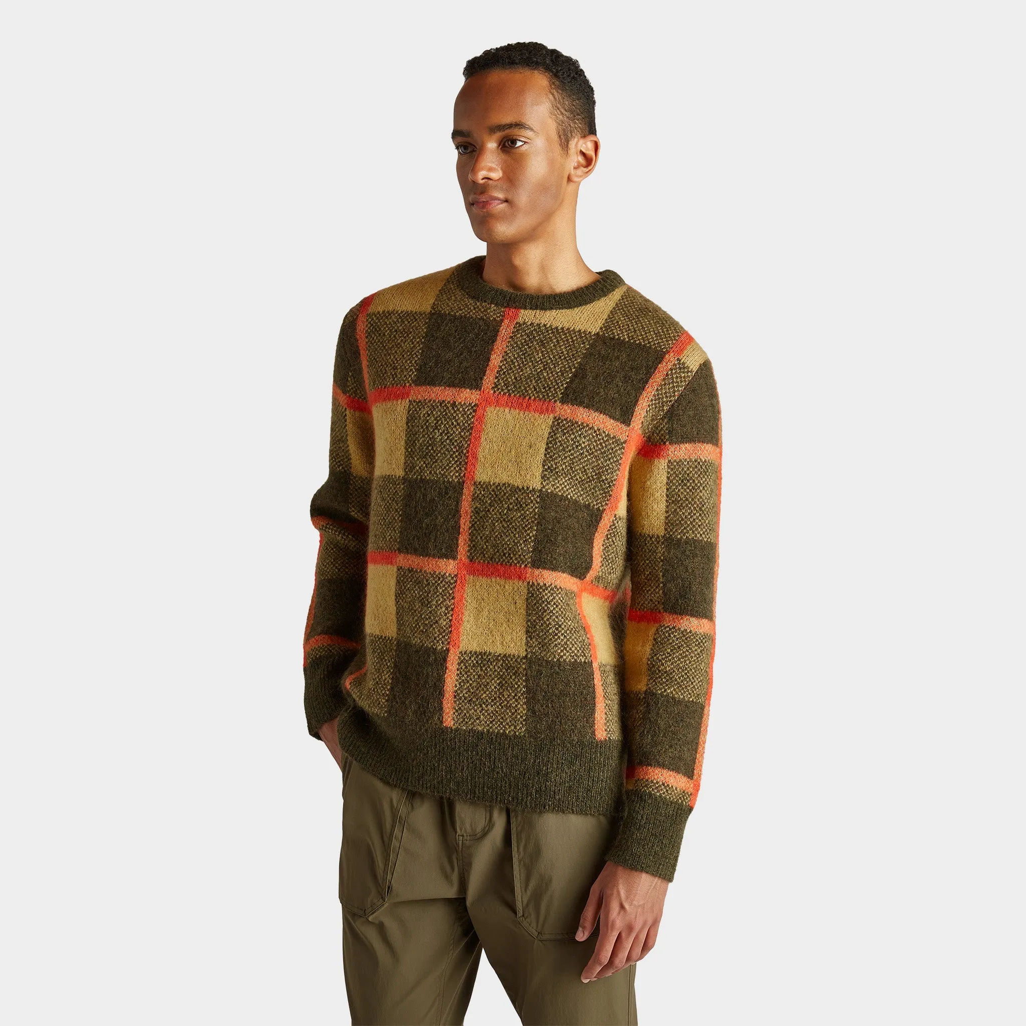 Plaid Mohair Sweater