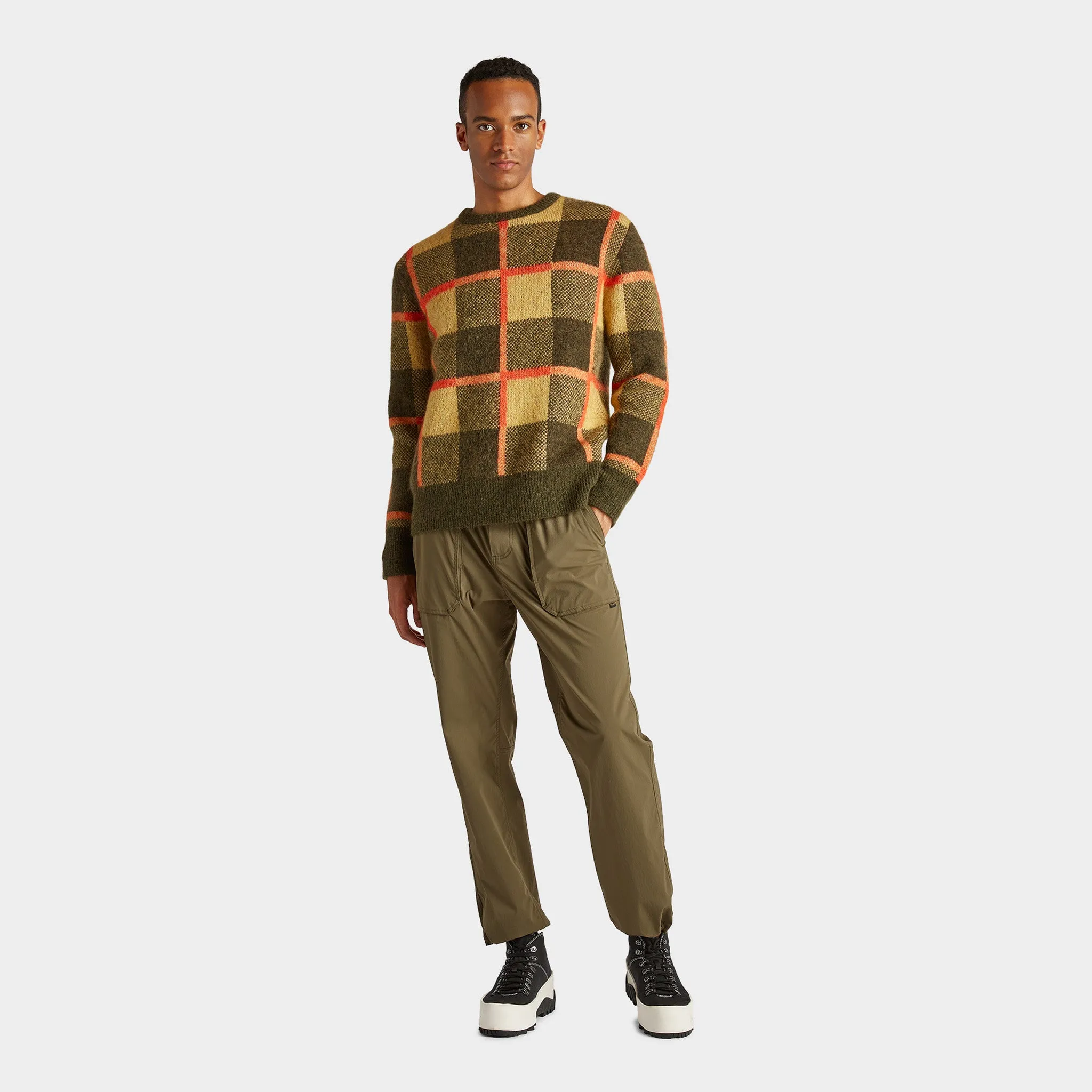 Plaid Mohair Sweater