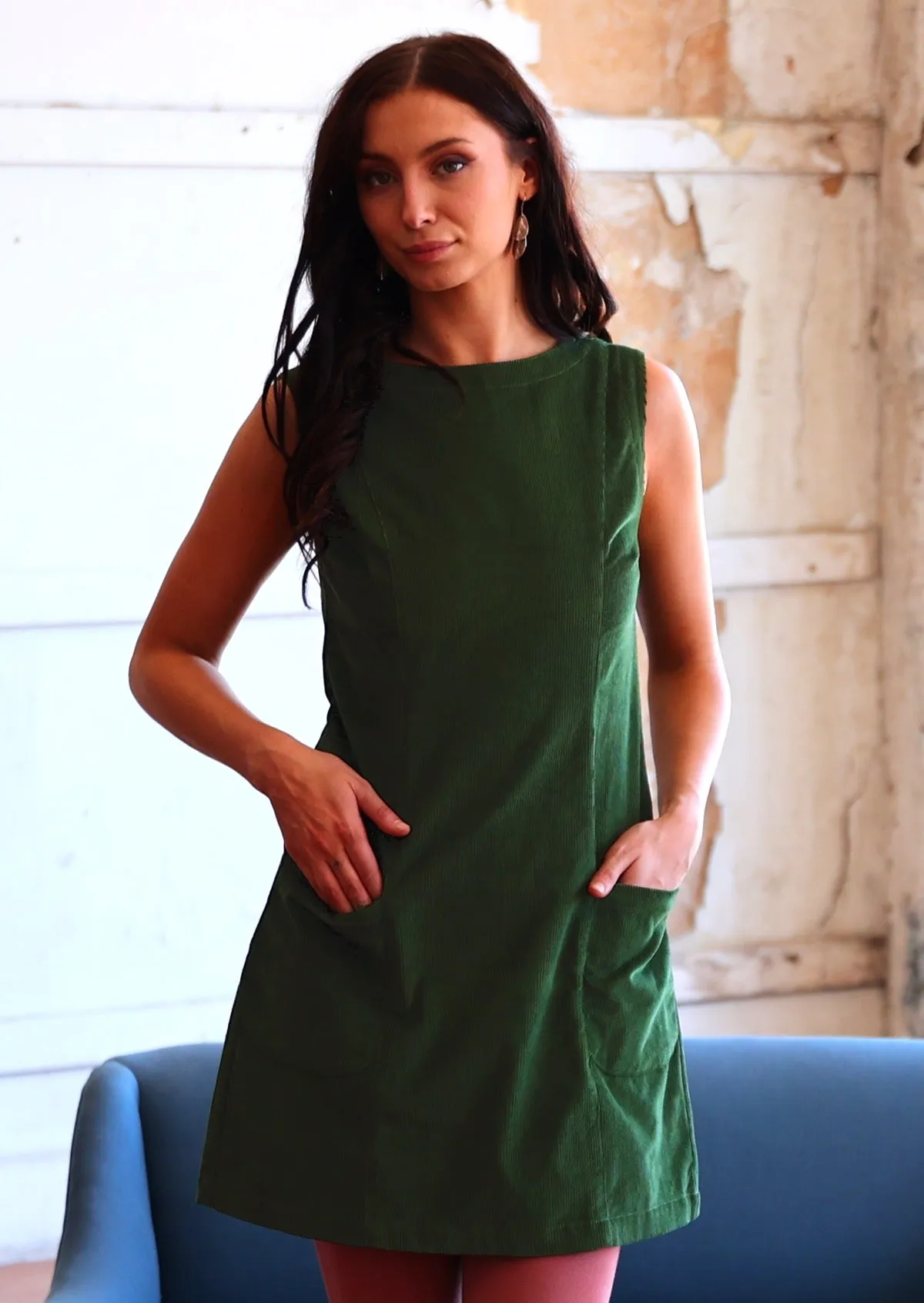 Polly Pocket Corduroy Tunic Douglas Fir