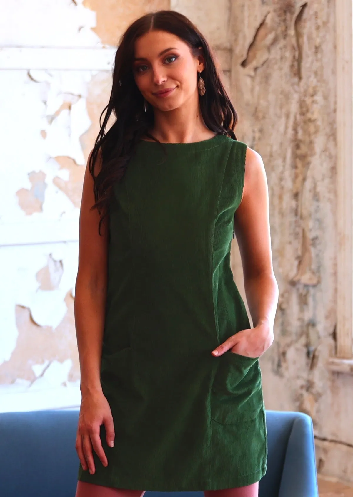 Polly Pocket Corduroy Tunic Douglas Fir