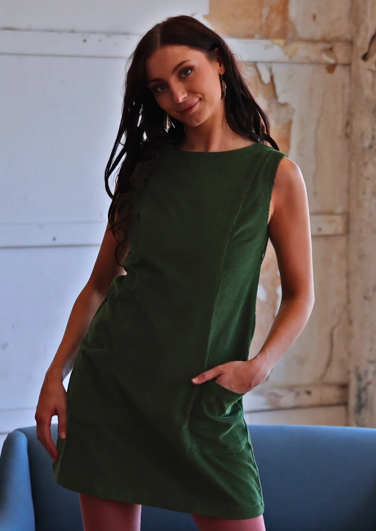 Polly Pocket Corduroy Tunic Douglas Fir