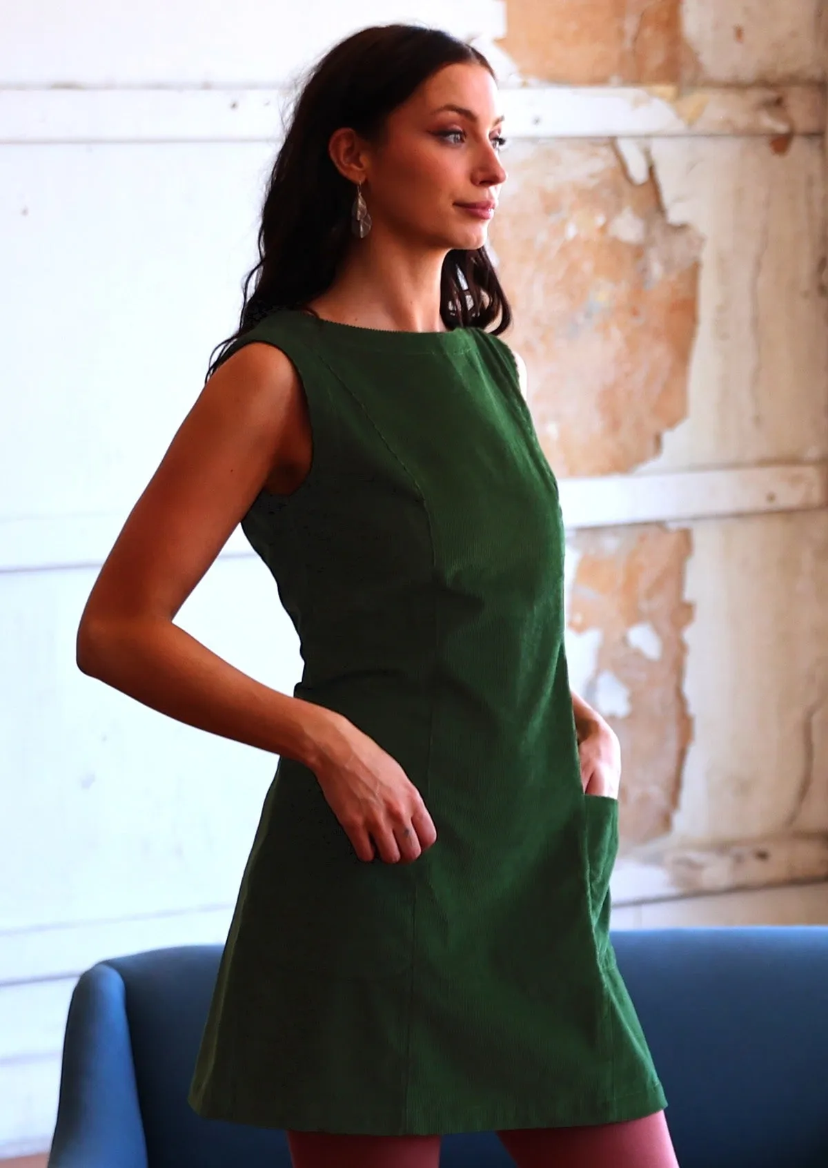 Polly Pocket Corduroy Tunic Douglas Fir