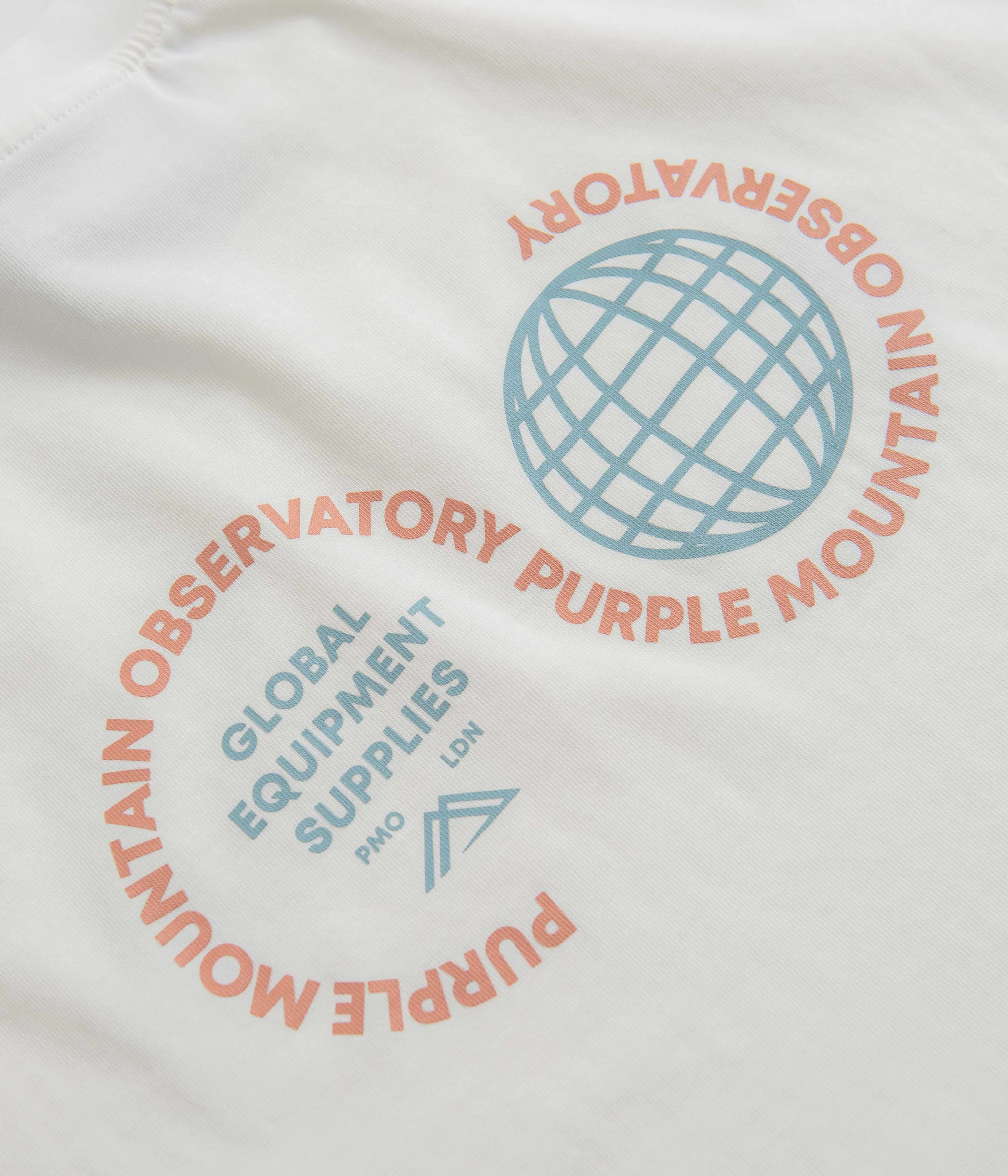 Purple Mountain Observatory Globe T-Shirt - White
