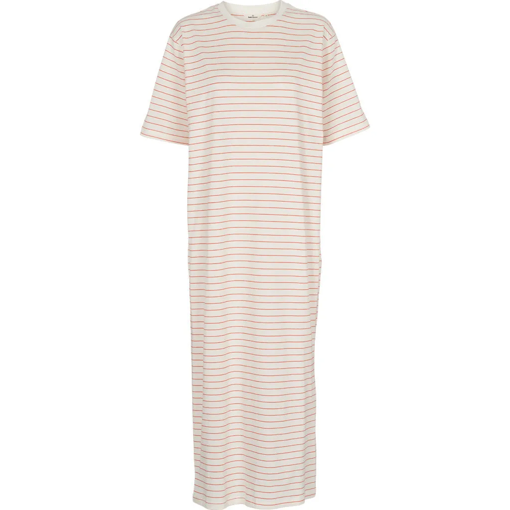 Raja Striped Dress - Grenadine / whisper white