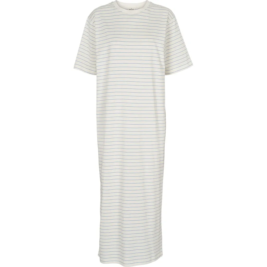 Raja Striped Dress - Quiet harbor / Whisper white