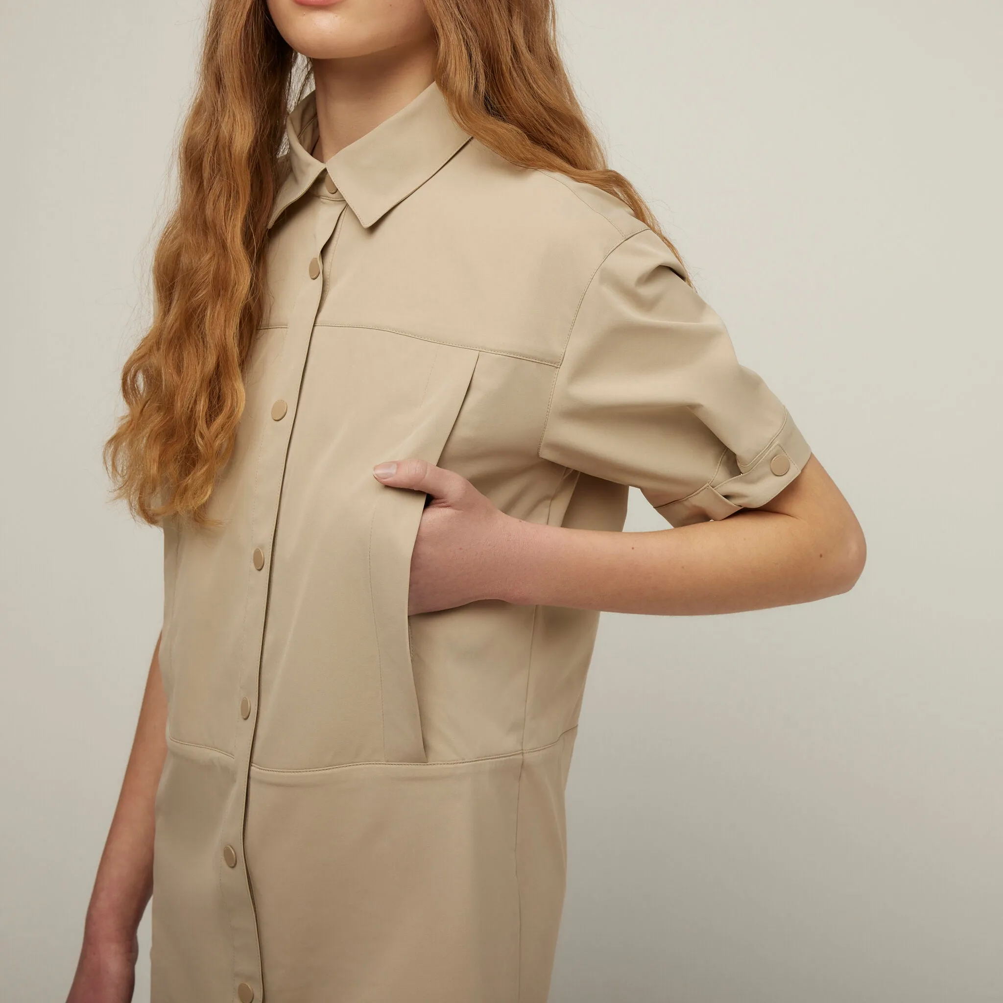 Roam Side Snap Shirt Dress