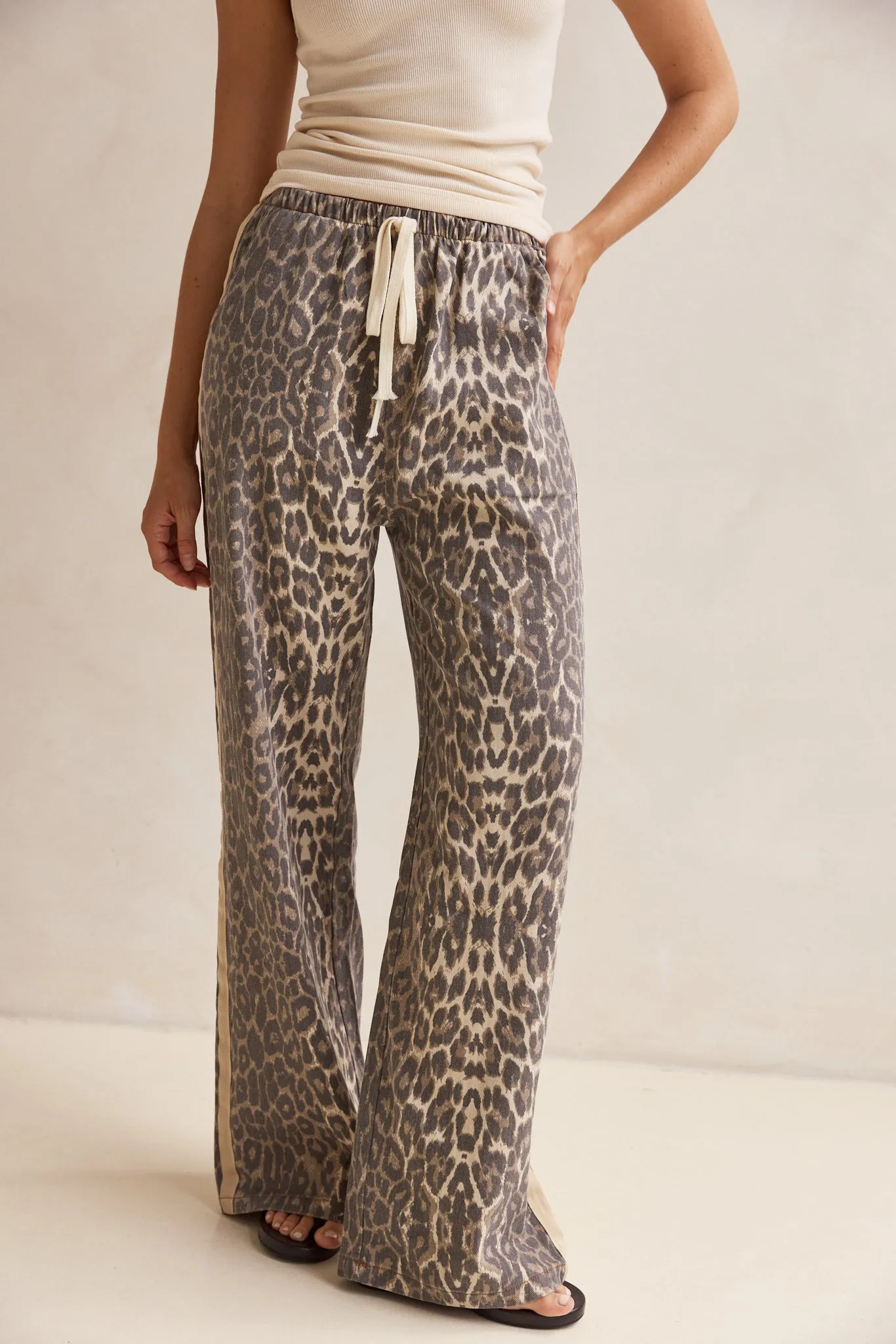 Romilda Racer Stripe Pants (Leopard)
