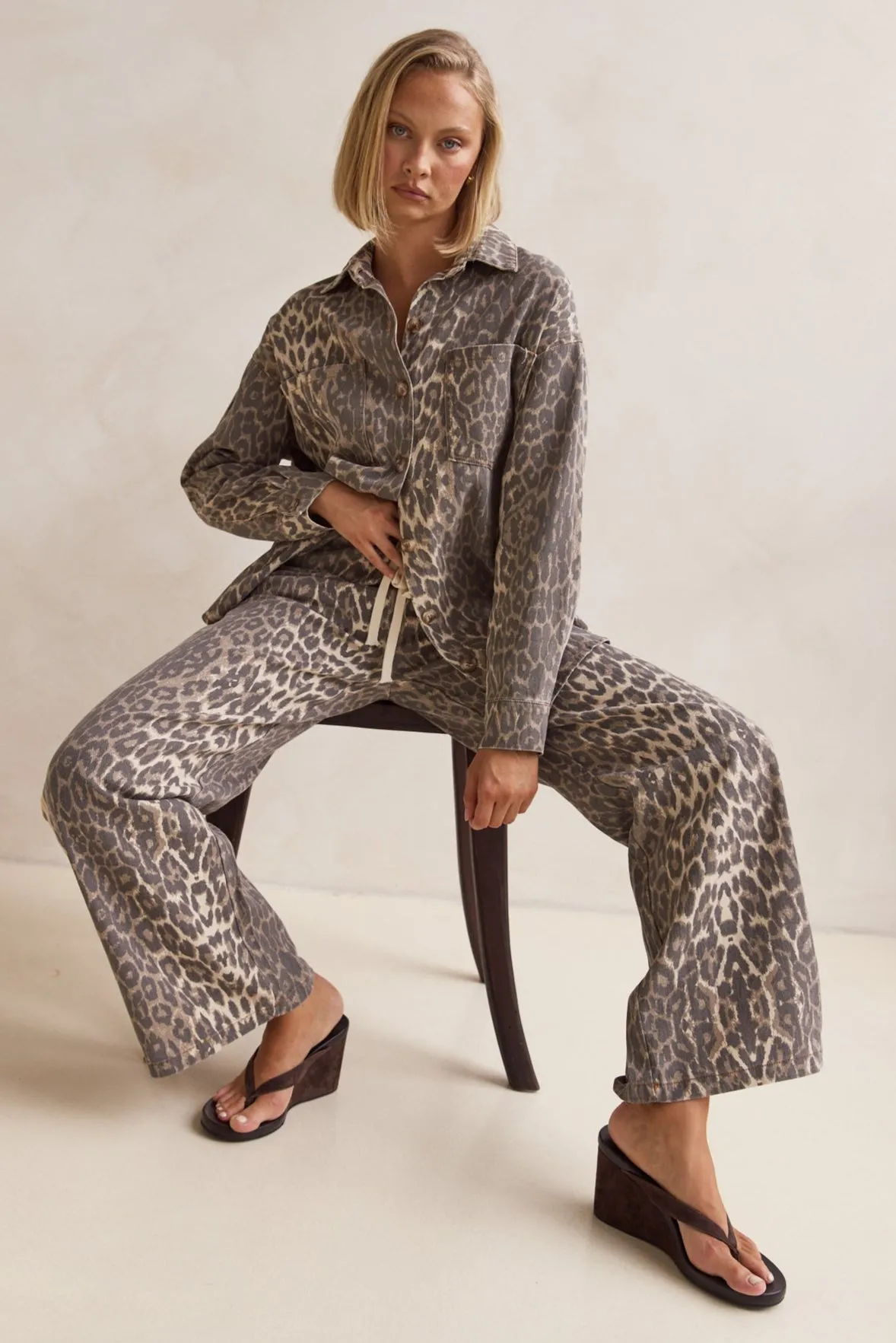 Romilda Racer Stripe Pants (Leopard)